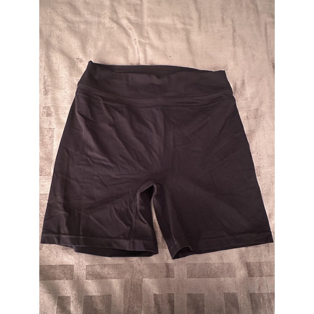 TomTiger Biker Shorts Womens Large Black High Waist Compression Yoga Gym Workout